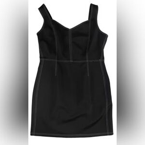Bar III Black Dress with White Stitching NWT Size M